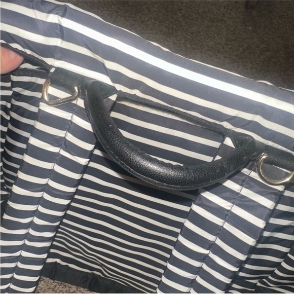 Black and White Striped Backpack diaper bag - Picture 10 of 11